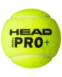 Lot de 3 balles de tennis HEAD PADEL PRO + – 6 DZ Jaune