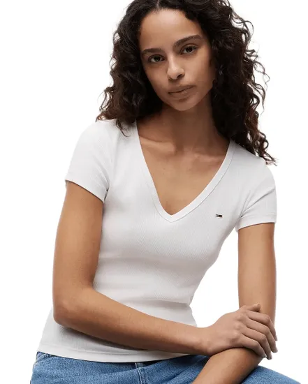 T-Shirt Femme TJW Slim Essential Rib V