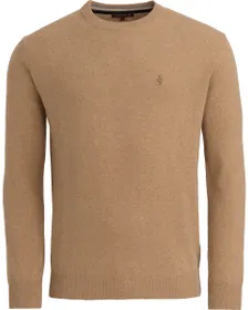 Pull Homme COL ROND Beige