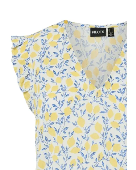 Top Femme Pcbarri Col V Viscose