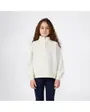 Sweat col zip Fille Beige