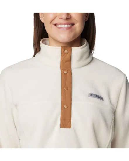 Polaire Femme BENTON SPRINGS 1/2 SNAP PULL OVER II Beige