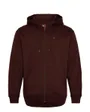 Sweat zippé à capuche Homme REG S FLAG ZIP THRU EXT Marron
