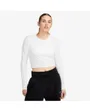 T-shirt Femme W NSW NK CHLL KNT LS CRP Blanc