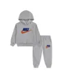 Ensemble de survetement Jeune enfant NKN CLUB CHENILLE FLC HOODY JO Gris