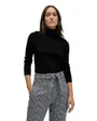 Pull Col Roulé Femme Salsa Noir