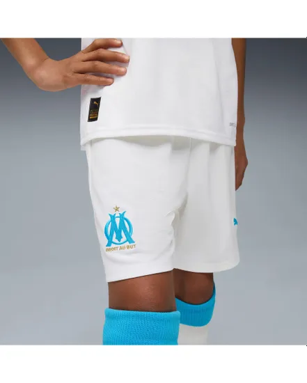 Short de football Enfant OM SHORTS REPLICA JR Blanc