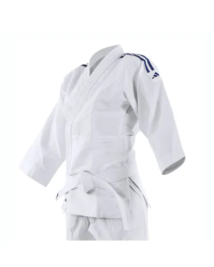 KIMONO DE JUDO ENFANT BANDES BLEUES Blanc