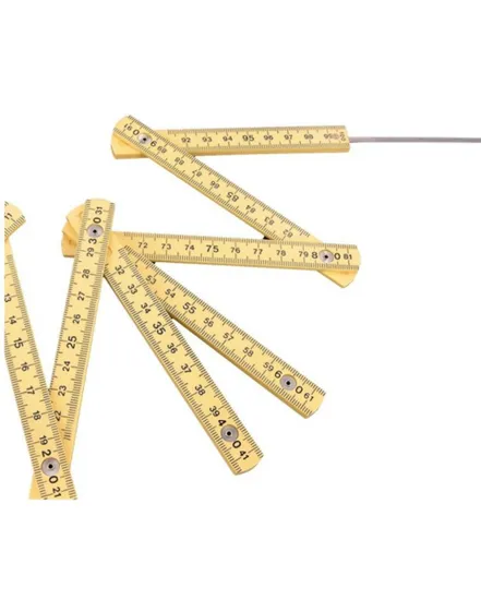 METRE PLIANT A TIRETTE Jaune