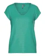 T-shirt col V Femme BILLO TEE LUREX STRIPES JRS Vert