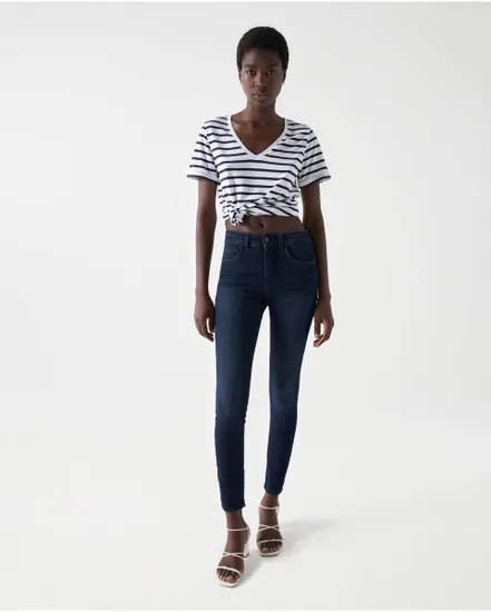 Jean Femme GLAMOUR SKINNY DARK W Bleu