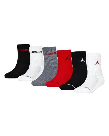 Lot de 6 chaussettes Garçon JHB JORDAN LEGEND CREW 6PK Multicolore