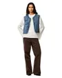 Gilet Jean Femme Cropped PCBELL