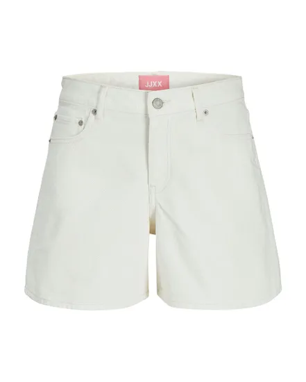 Short en denim Femme JXLAURA SHORT MW DENIM SHORTS DNM SN Blanc