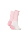 Lot de 2 paires de chaussettes Femme CKJ WOMEN SOCK 2P GLOSSY RIB Rose/Blanc