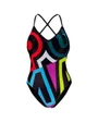 Maillot De Bain Femme PUMA Swim Placed Print Swimsuit
