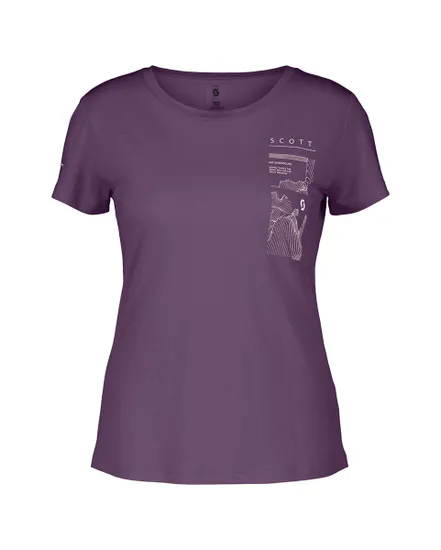 T-shirt manches courtes Femme DEFINED MERINO GRAPHIC Violet