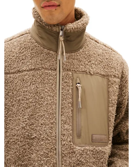 Veste polaire Homme TEDDY FLEECE ZIP THROUGH Taupe