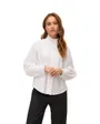Chemisier Femme VMFANNI LS RUFFEL TOP WVN GA Blanc
