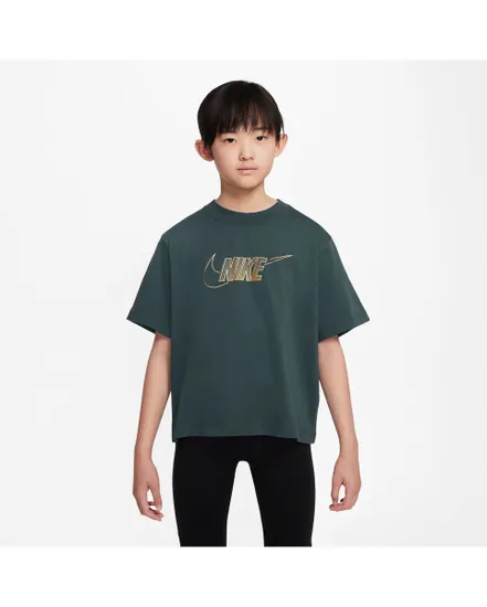 T-shirt manches courtes Enfant G NSW TEE BOXY METALLIC HBR Vert