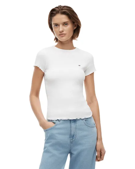 T-Shirt Manches Courtes Femme TJW Slim Lettuce Edge Rib SS