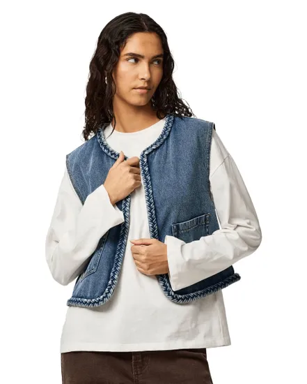 Gilet Jean Femme Cropped PCBELL