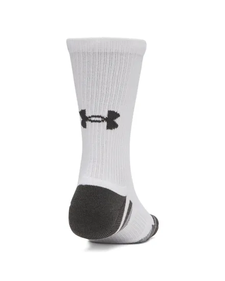 Lot de 3 paires de chaussettes Unisexe NEW UA PERF TECH 3PK CREW Blanc