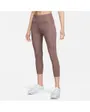 Legging mi-long Femme W NK DF FAST TGHT Marron