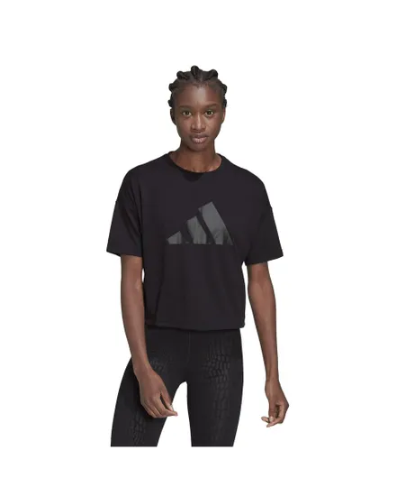 Tee shirt Femme W I 3 BAR TEE 2 Noir