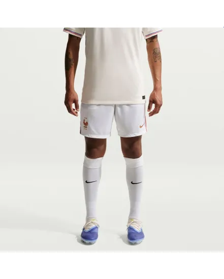 Short de football Homme FFF M NK DF SHORT STAD HM Blanc