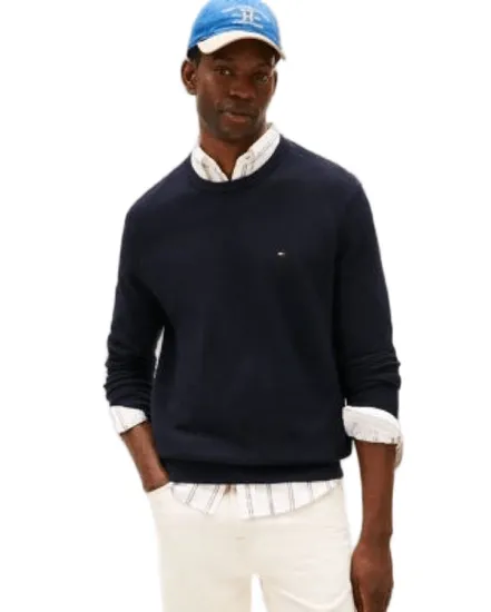 Pull col rond Homme ESSENTIAL STRUCTURE CREW NECK Bleu Marine