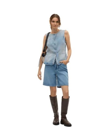 Short Femme Vmvilla Bermuda Denim Jean