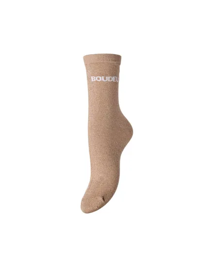 Chaussettes Femme SEBBY LONG GLITTER STATEMENT SOCK Beige