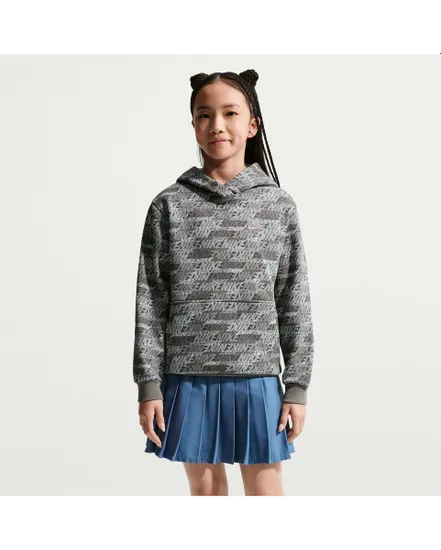 Sweat Junior garcon K NSW CLUB FLC PO HDY AOP Gris