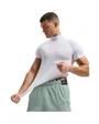 T-shirt Homme UA HG ARMOUR COMP MOCK SS Blanc