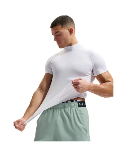 T-shirt Homme UA HG ARMOUR COMP MOCK SS Blanc