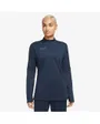 Haut zip manches longues Femme W NK DF ACD23 DRIL TOP BD Bleu