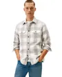 Surchemise Homme FLANNEL CHECK SHIRT JACKET Gris Chiné