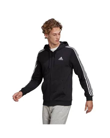 Sweat à capuche avec ZIP Homme M 3S FT FZ HD Noir