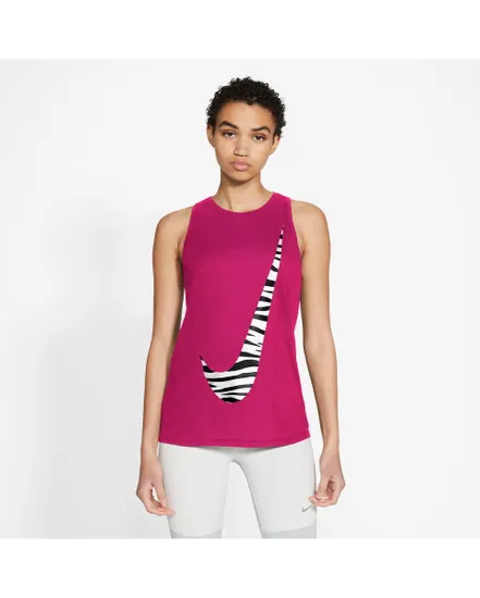 Débardeur Fitness femme W NK DRY TANK DFC ICON CLASH Rose