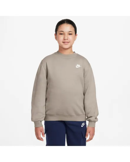 Sweat Garçon K NSW CLUB FLC CREW LS LBR Beige