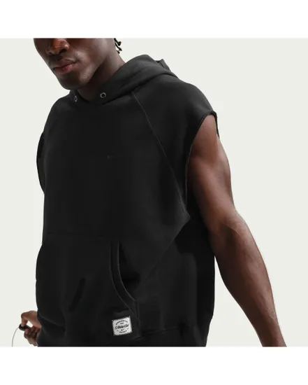 Sweat sans manche Homme M NK DF NAC FLC SLVLS HOODIE Noir