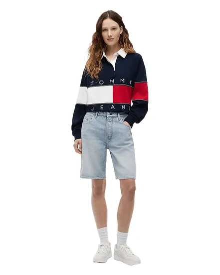 Short Bermuda Femme RLXD Denim Bleu
