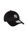Casquette Homme New Era Cord 9FORTY Yankees Noir