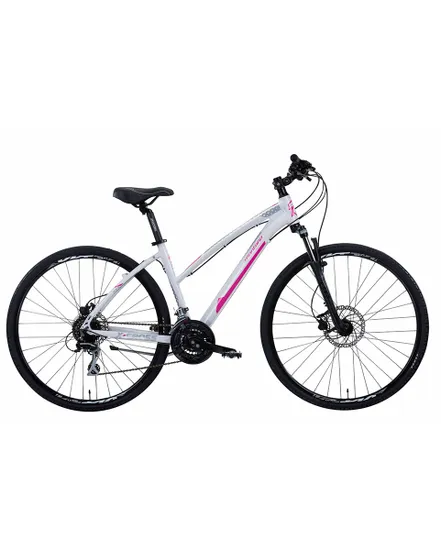 VTC Femme X-CROSS ACERA 3X8V DISC Blanc/Fuchsia