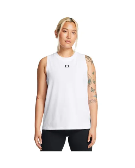 Débardeur Femme UA RIVAL MUSCLE TANK Blanc