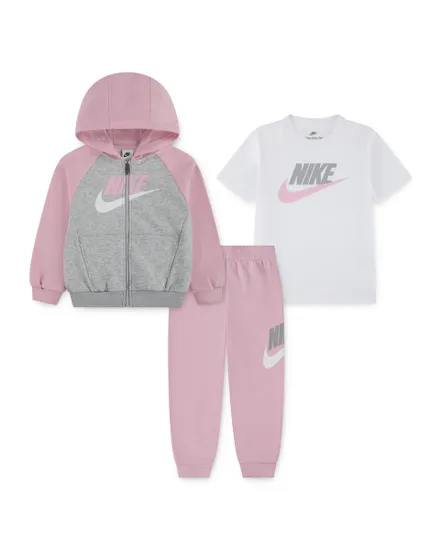 Ensemble de survetement + t-shirt Enfant NKN COLOR BLOCKED HBR JOGGER S Rose