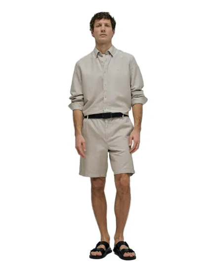 Short Homme Cotton Linen Garment Dye Set