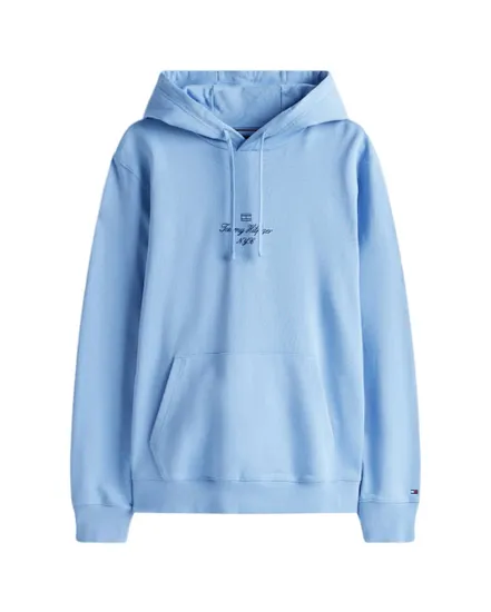 Sweat à capuche Homme OUTLINE FLAG SCRIPT Bleu