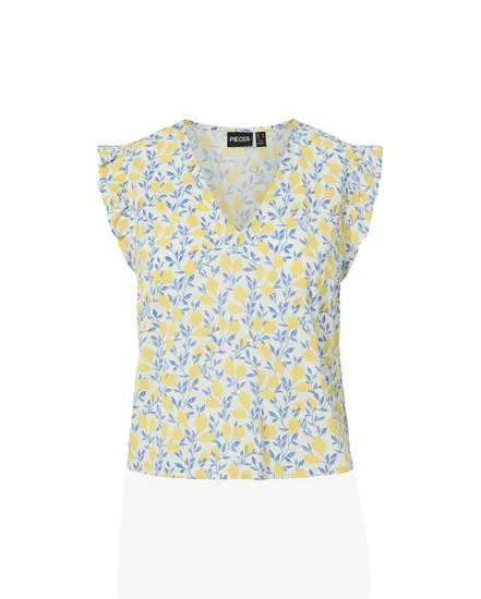 Top Femme Pcbarri Col V Viscose